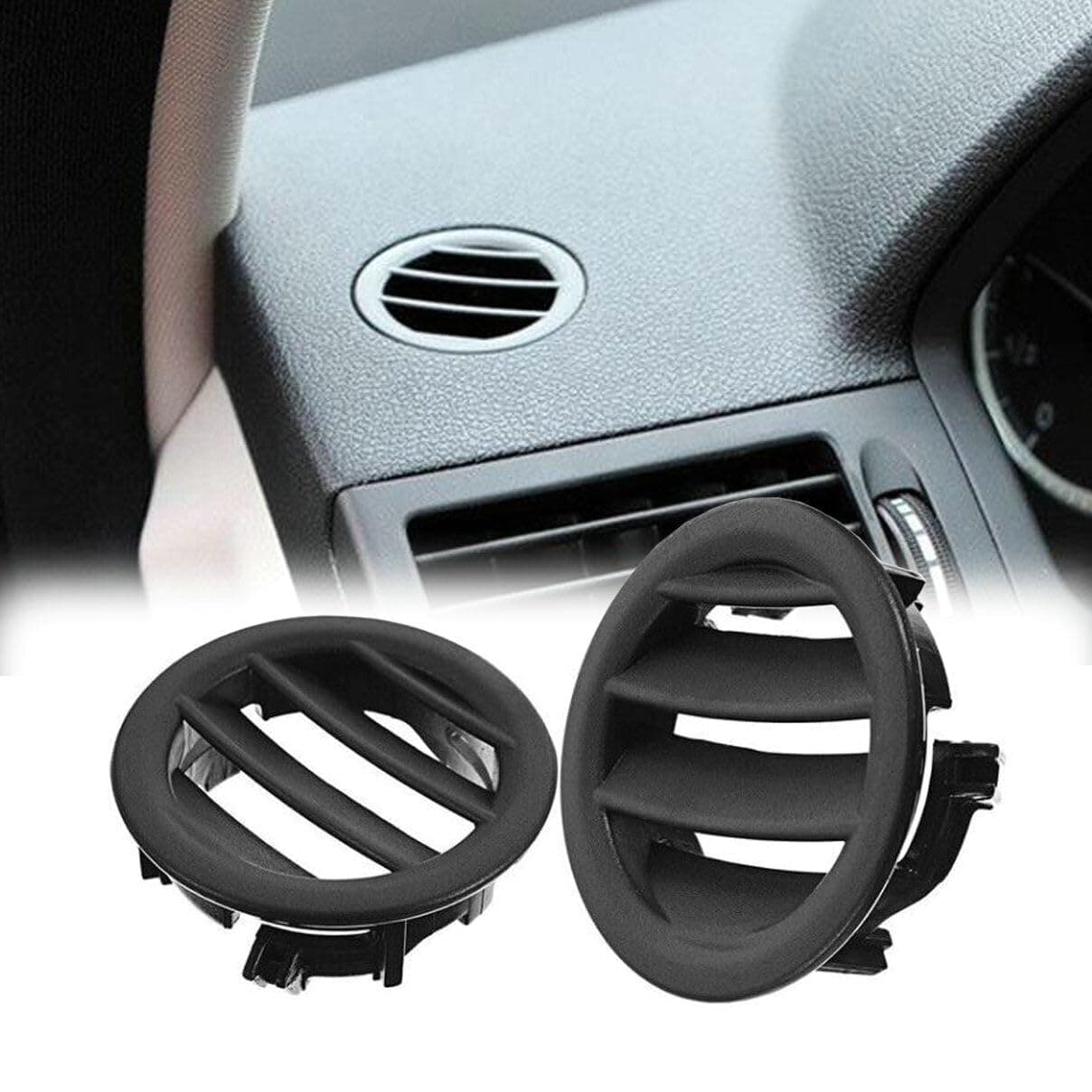 1Pair Car Air AC Vent Fit For Mercedes Benz GLK W204 C Class C300 C350 C630 2008 2009 2010 2011 2012 2013 2014 2015 Left and Right Side