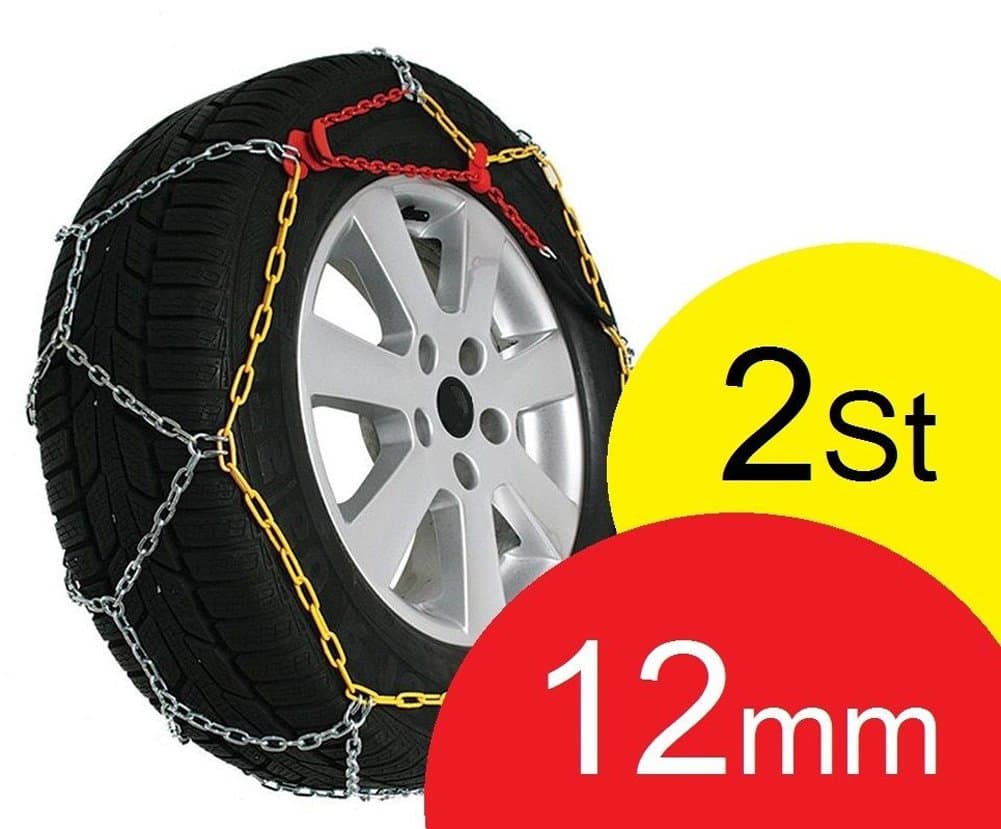 1 Pair of 12 mm SNOW CHAINS (KN50) 175/70-13 185/70-13 195/60/13/14 185/60/14 195/50/14/15 155/60/15 155/70/15 185/50/15 195/45-15