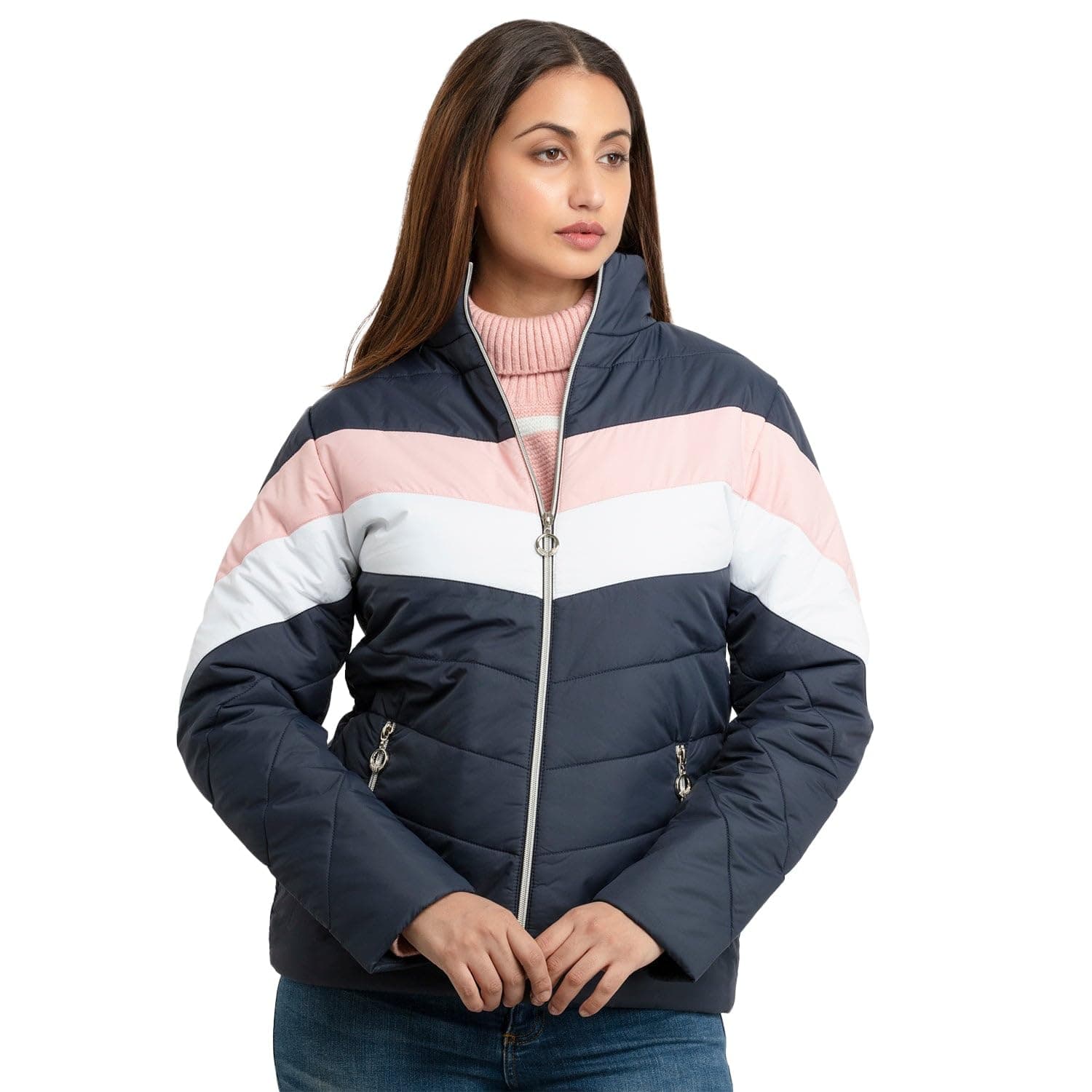 Status QuoWomens Quilted High Neck Jacket
