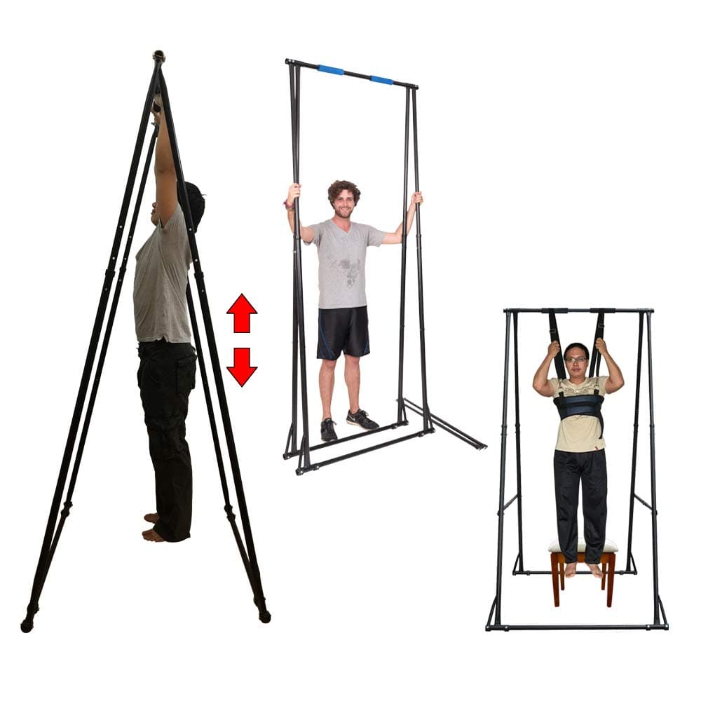 KT Foldable Adjustable Back Stretcher for Lower Back Pain Relief. The Most Effective and Convenient Lumbar Relief Back Stretcher Device. Safe Spine Back Decompression Equipment