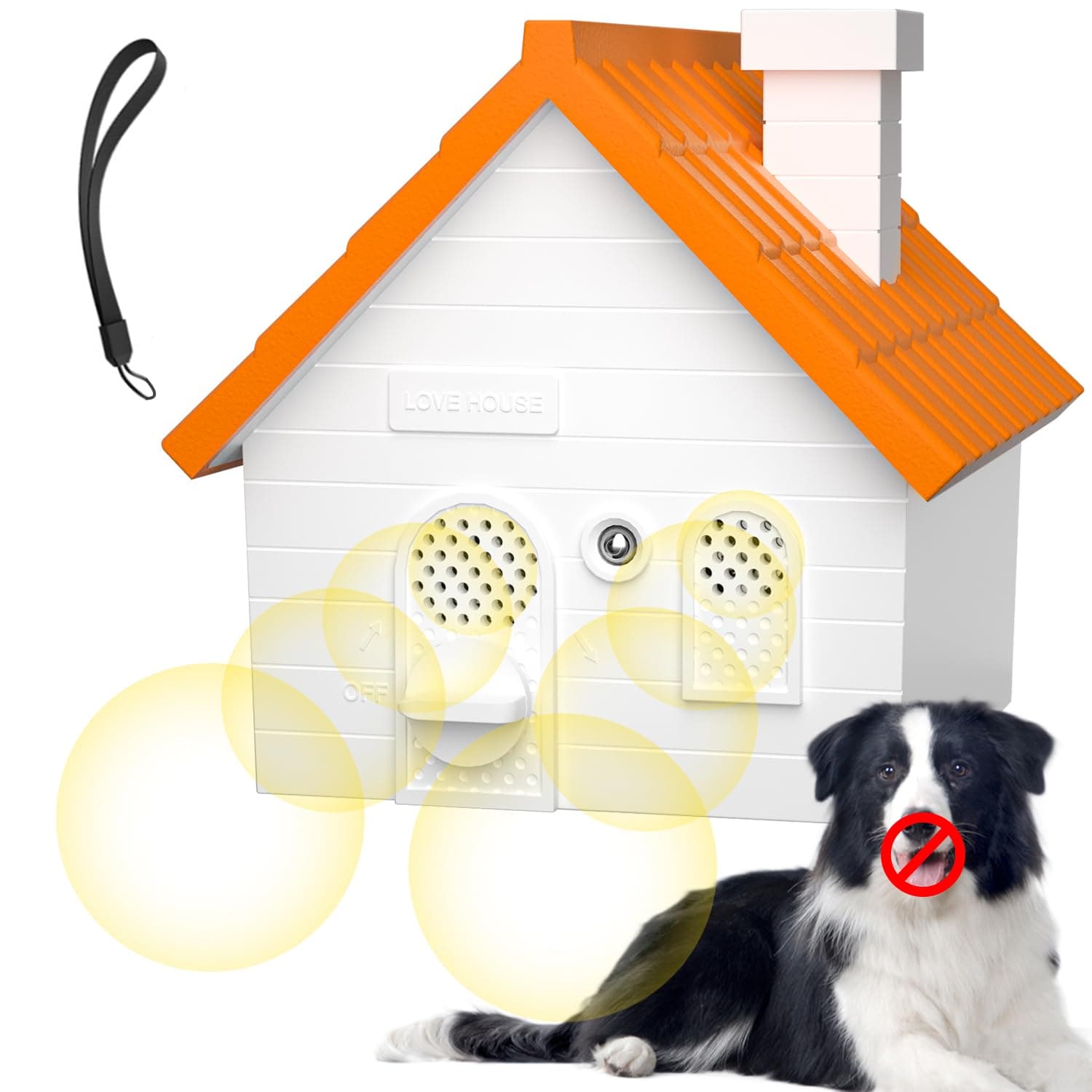 Dog Barking Control Devices, Ultrasonic Anti Barking Device with Adjustable 3 Modes, 50 Ft Range Automatic Sensing Dog Training & Behavior Aids Bark Box Dog Bark Deterrent Training Tools