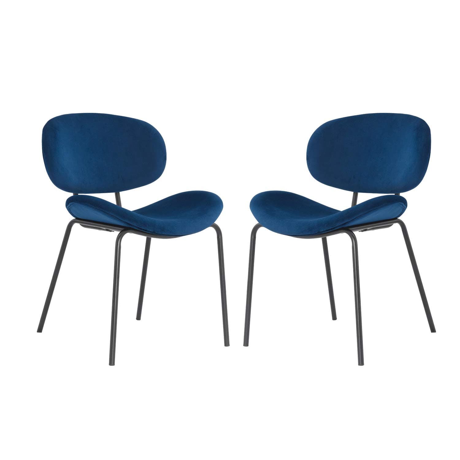 BUTII Velvet Accent Upgrade Chair Modern Large Luxury Chair Suitable for Living Room Lounge Chair for Bedroom Set (Blue, 2)