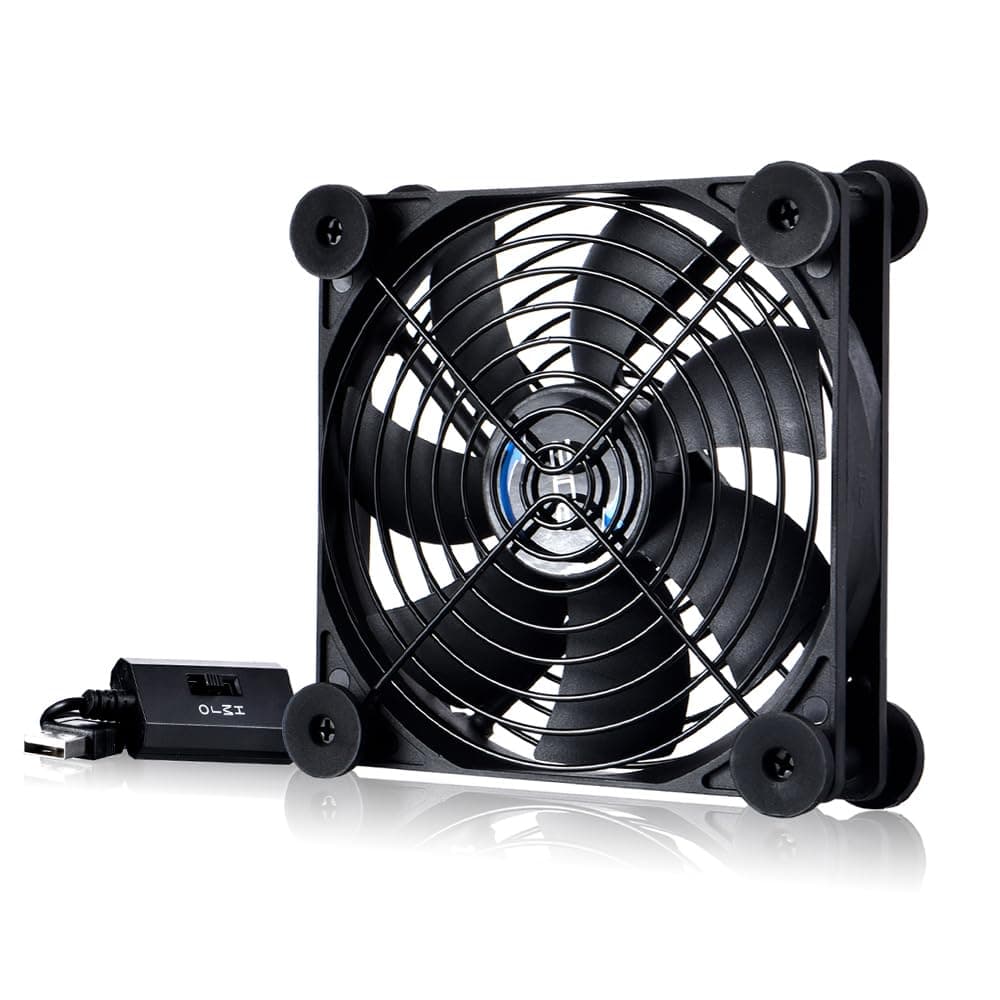USB 120mm Quiet Fan, 5V USB Portable Cooling Fan for Flat Panel TV Receiver Router DVR PlayStation Xbox Computer Cabinet Cooler