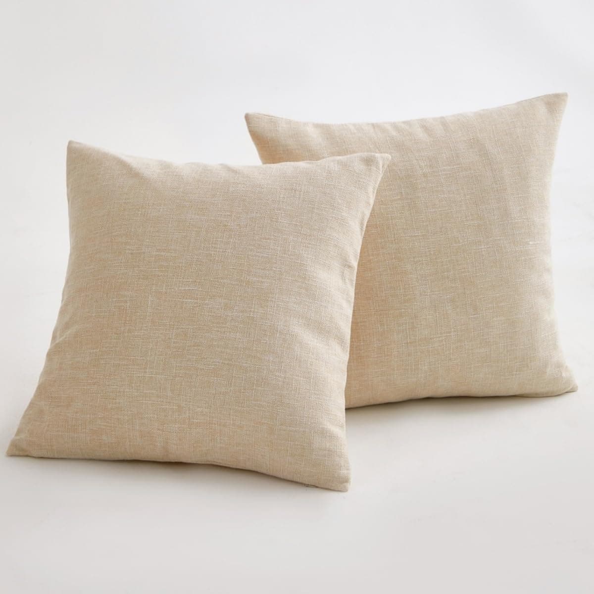 Sunday Praise Linen Decorative Throw Pillow Covers,Classical Square Solid Col...