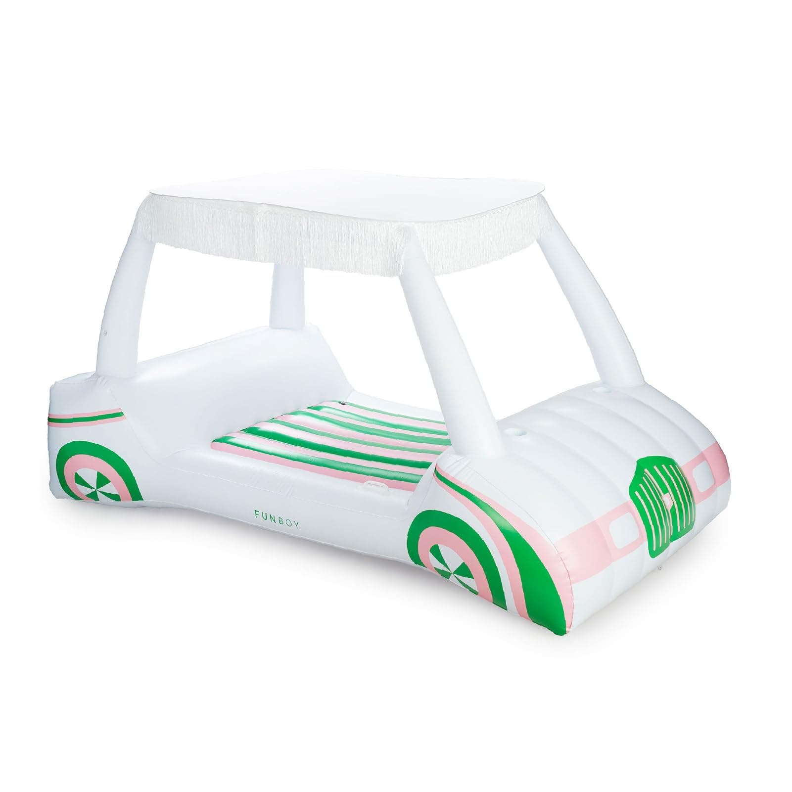 FUNBOYGiant Inflatable Shaded Luxury Golf Cart Cabana Lounger Pool Float Collection, Floating Bed Luxury Float for a Summer Pool Party