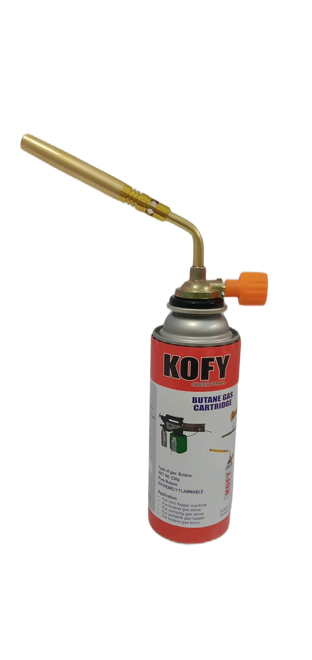 KOFYGas Can Butane/LPG Single Nozzle With 1Pc Torch Gun + Butane Can 500ML