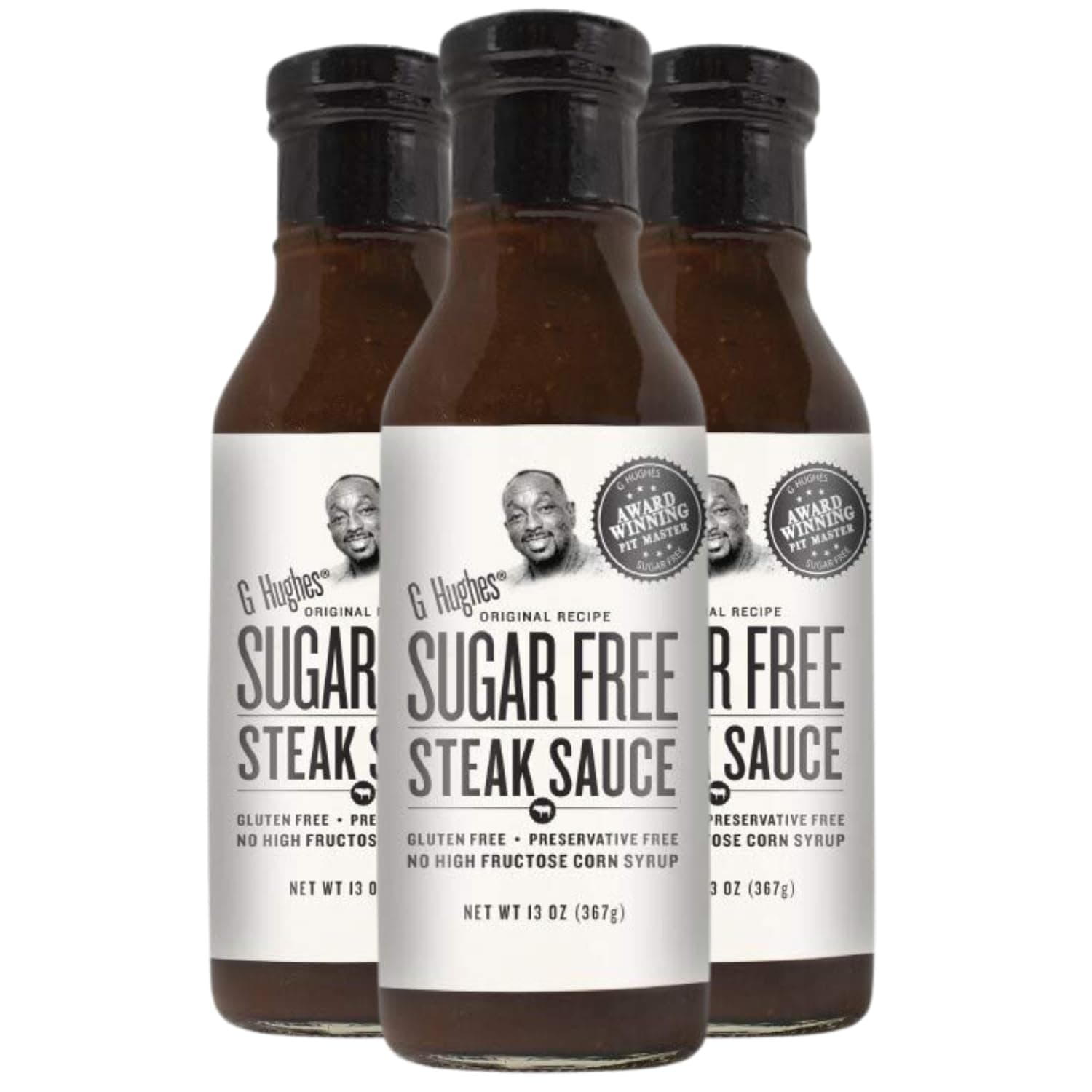 Sugar Free, Steak Sauce - Gluten Free Steak Sauces, Sugar Free Steak Sauce, Sugar Free BBQ Sauces, Gluten Free BBQ Sauces, No Preservatives - 13 Oz (3-Pack)
