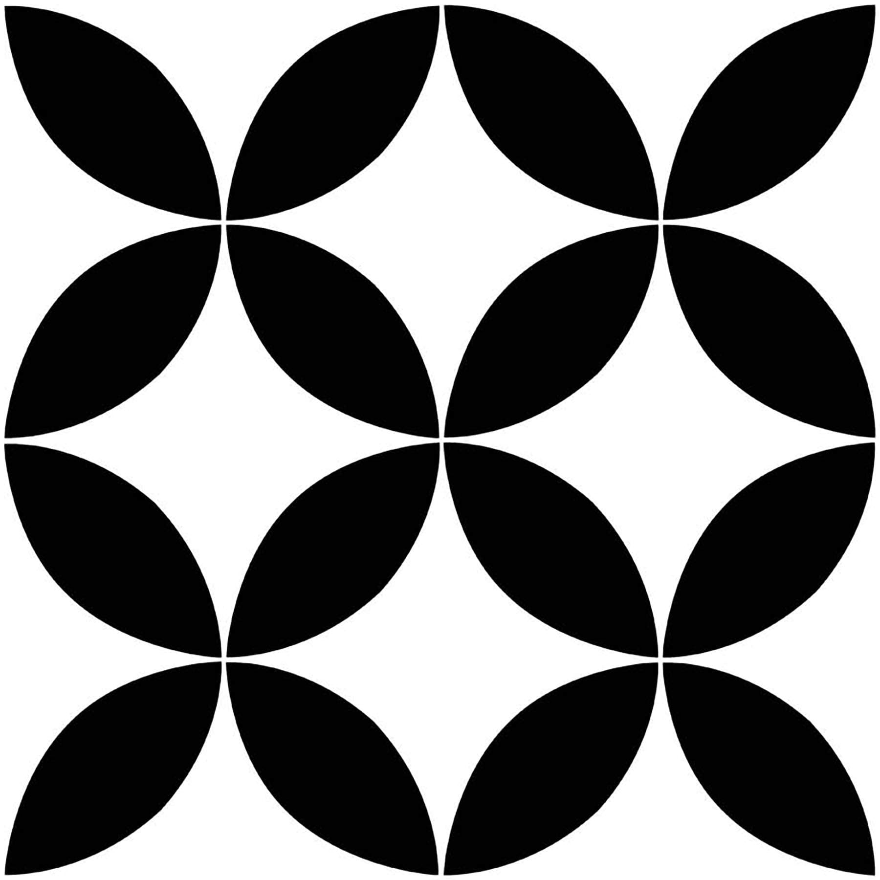 FloorPops FP3301 Starlight Peel & Stick Floor Tiles, Black, 12" L x 12" W x 0.06" T