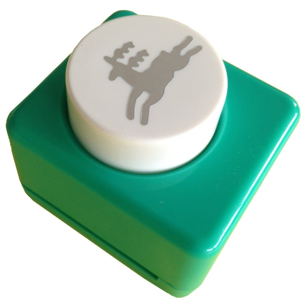 Carla Craft Large Reindeer (2.5cm cut out shape) Card, Paper Craft Punch / Festive Collection Designed In Japan