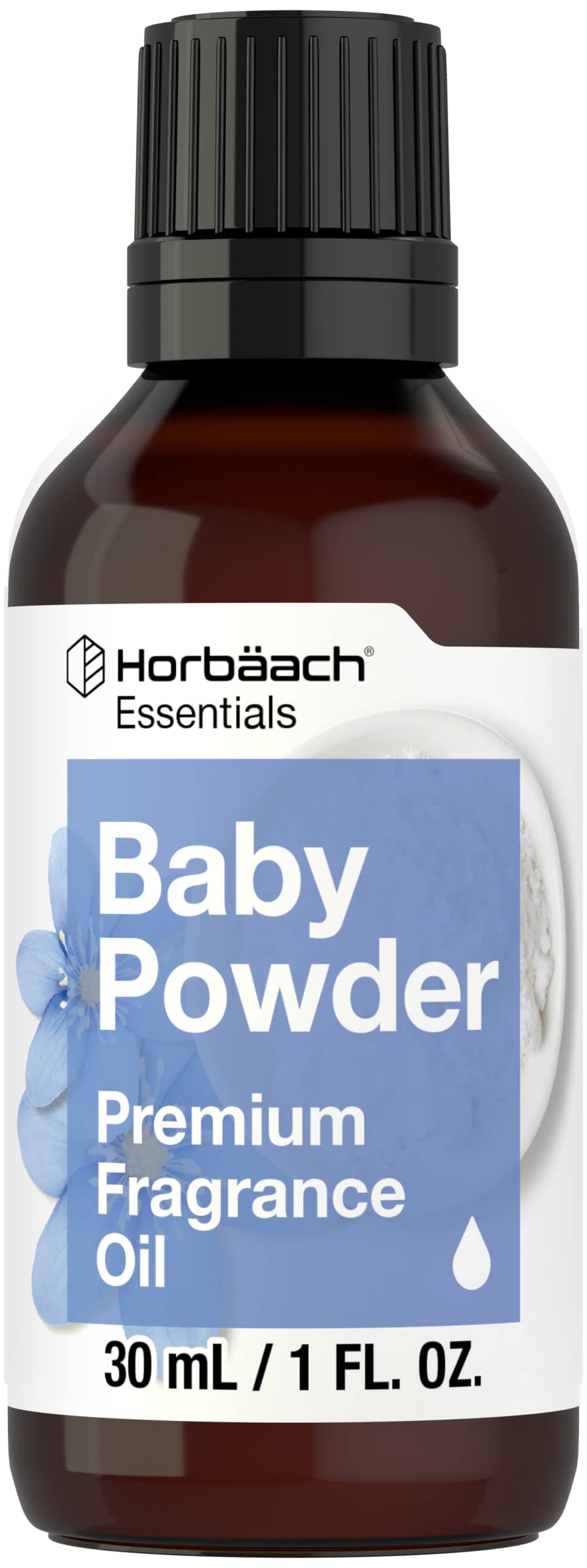 Horbäach Baby Powder Fragrance Oil | 1 fl oz (30ml) | Premium Grade | for Diffusers, Candle and Soap Making, DIY Projects, Aroma Spray, & More