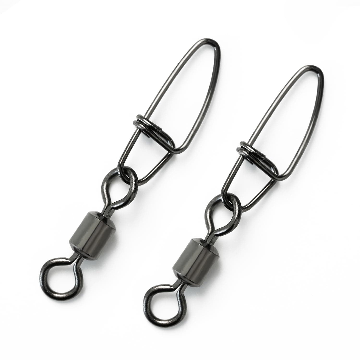 BLUEWING 50pcs High Strength Fishing Snap Swivels Saltwater Connector Crosslock Snaps Swivels Tackle for Quick Connect Fishing Lures, 26-110LB