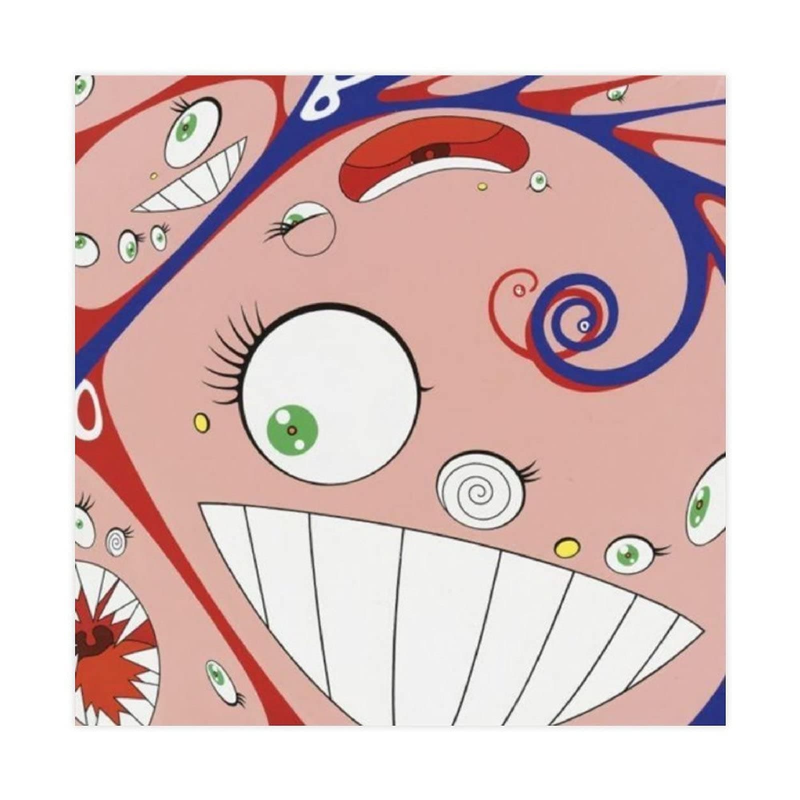 Artist Takashi Murakami Chaos Canvas Poster Bedroom Decor Sports Landscape Office Room Decor Gift Unframe:24x24inch(60x60cm)