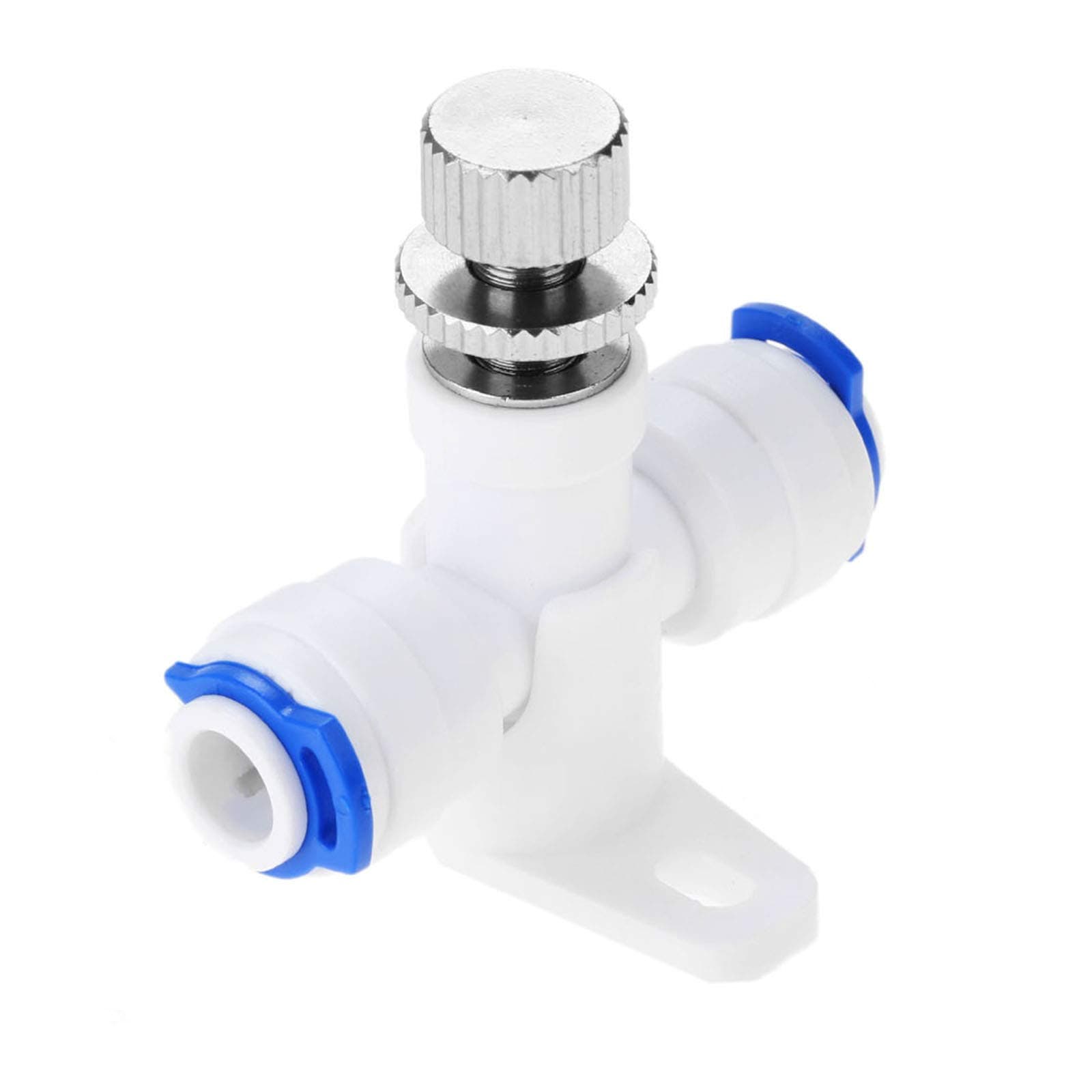 Reverse Osmosis 1/4" Hose, Yetaha Water Flow Adjust Valve Regulator, RO Water Tank Valve Filter Connector for Water Purifier Pure Machine Water Dispenser, Plastic Material White