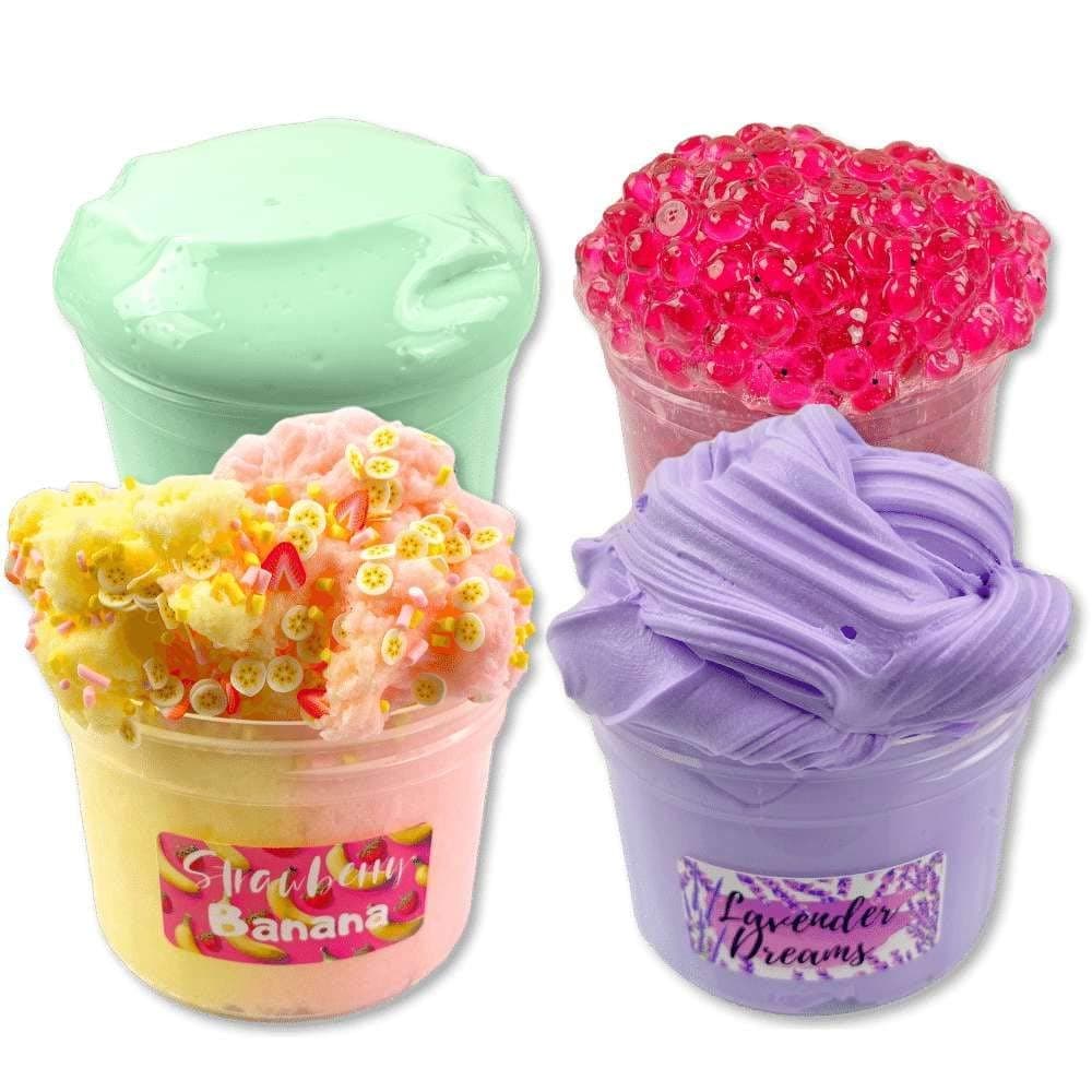 Dope Slimes - Cloud Butter Fishbowl Slime Multi Pack! (4 x 5oz) - Handmade Slimes