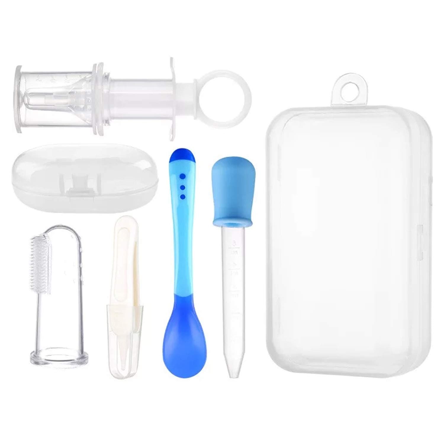 Baby Medicine Dispenser Set Infant Pacifier Needle Feeder Kit Liquid Medicine Push Dispenser for Feeding Drugs/Water/Milk/Juice/Vitamins/Liquids