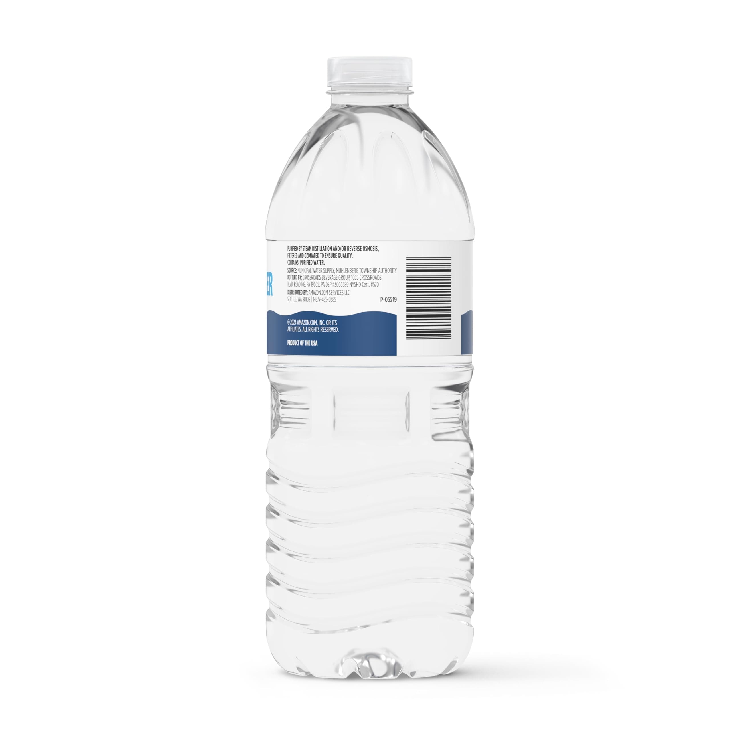 Amazon Grocery, Purified Water, 16.9 Fl Oz, 24 Ct (Previously Happy Belly, Packaging May Vary)