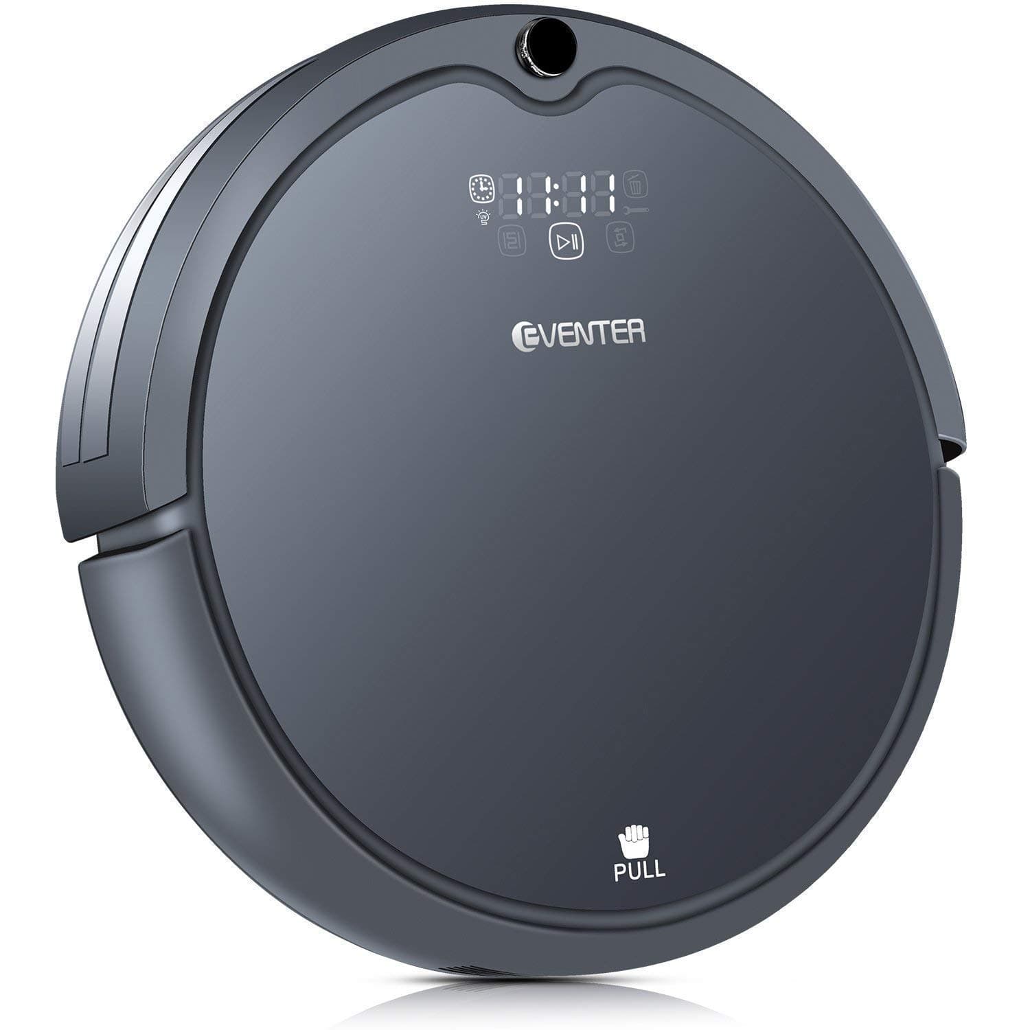 Automatic Robot Vacuum Pet Hair Cleaner with Mop, Self-Charging Robotic Vacuum Cleaner, UV and HEPA Style Filter for Pet Fur Hair and Allergens, Hardwood and Tile-Black (N-HK-RV700B-3)