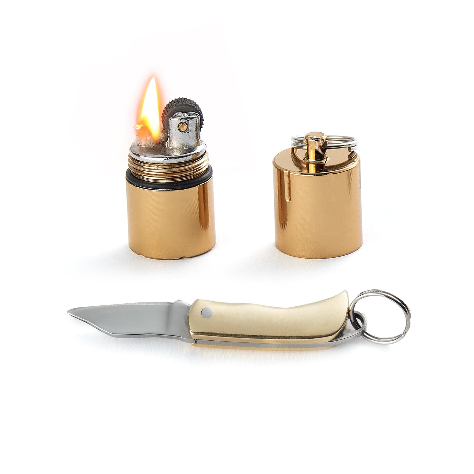 Keychain Knife and Lighter, Emergency Survival Tools for Camping Survival Hiking Sophisticated and Practical (Lighter and Knife)