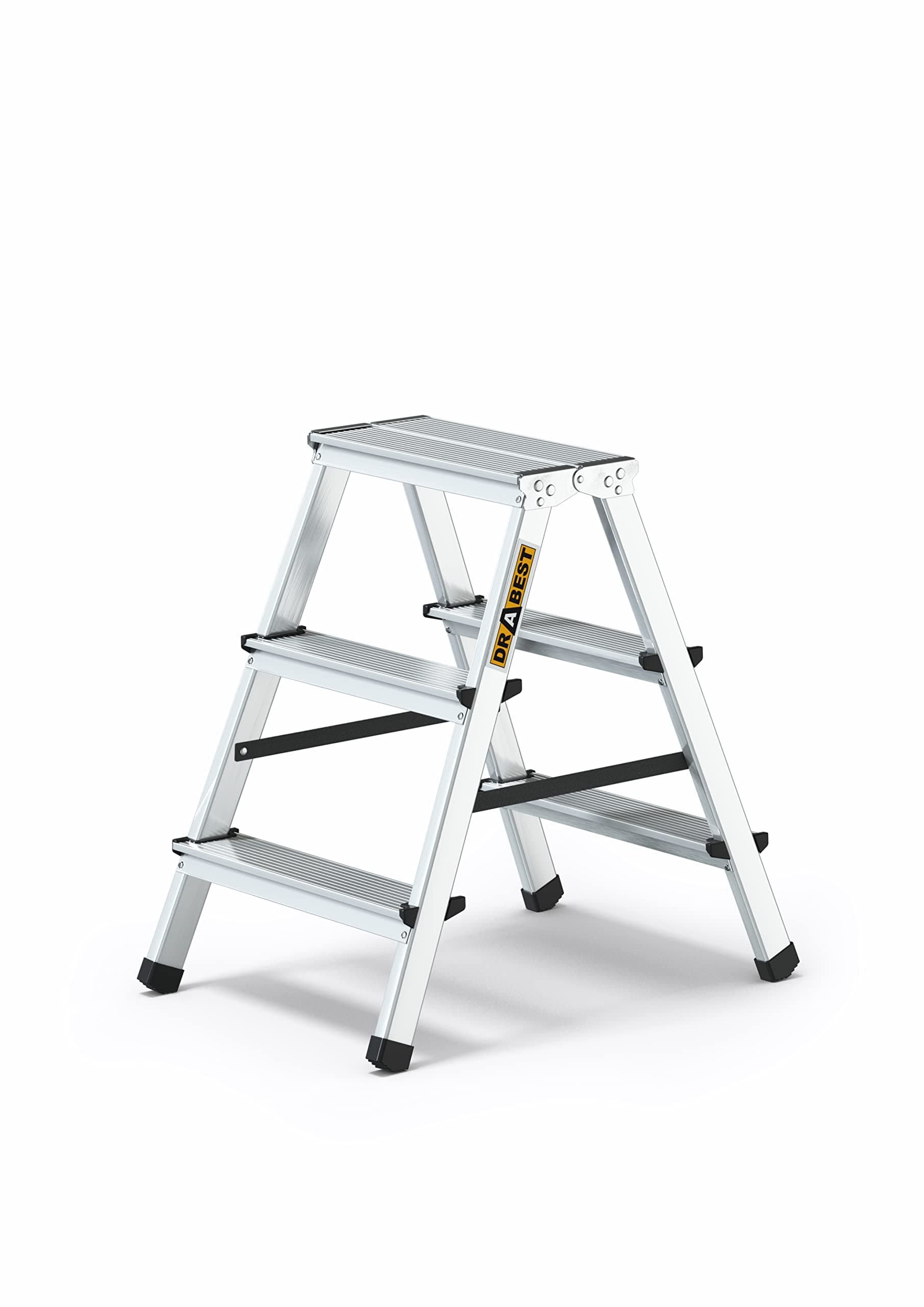 DrabestAluminium Step Ladder 2 x 3 Steps 125 kg