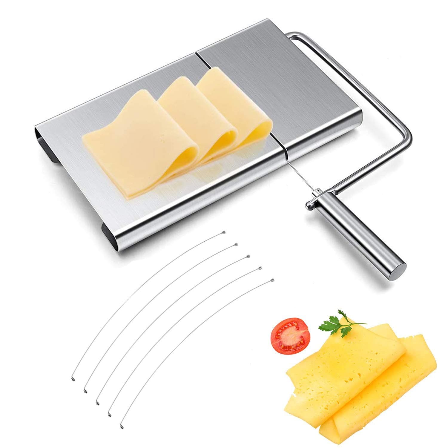 Yartners Croissant Roller Cutter Stainless Steel Dough Roller Cutters Portable Pastry Slicer with Oaken Handle Rolling Knife Kitchen Baking Tool