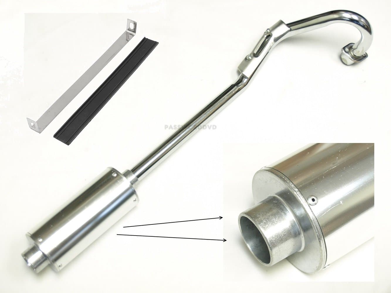 MAXFASTMAX(TM) HIGH PERFORMANCE Flat Racing Muffler Exhaust Pipe System XR CRF 50 70 or Similar Pit Dirt Bikes