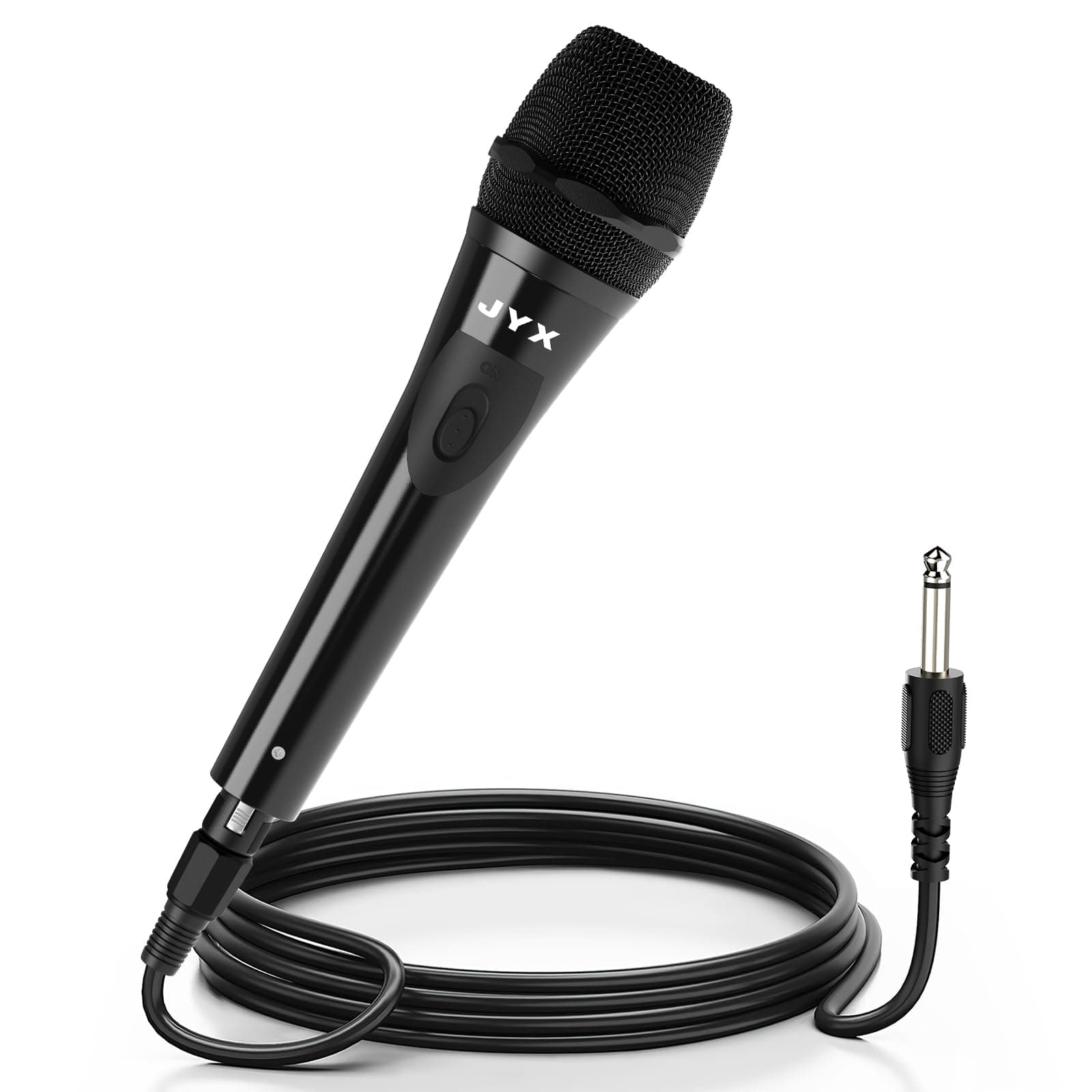 JYX Wired Microphone with 10Ft XLR Detachable Cord to 1/4” Audio Connector, Dynamic Handheld Microphone with ON/OFF Switch, Compatible with Karaoke Machine/Mixer/Amplifier/Speaker