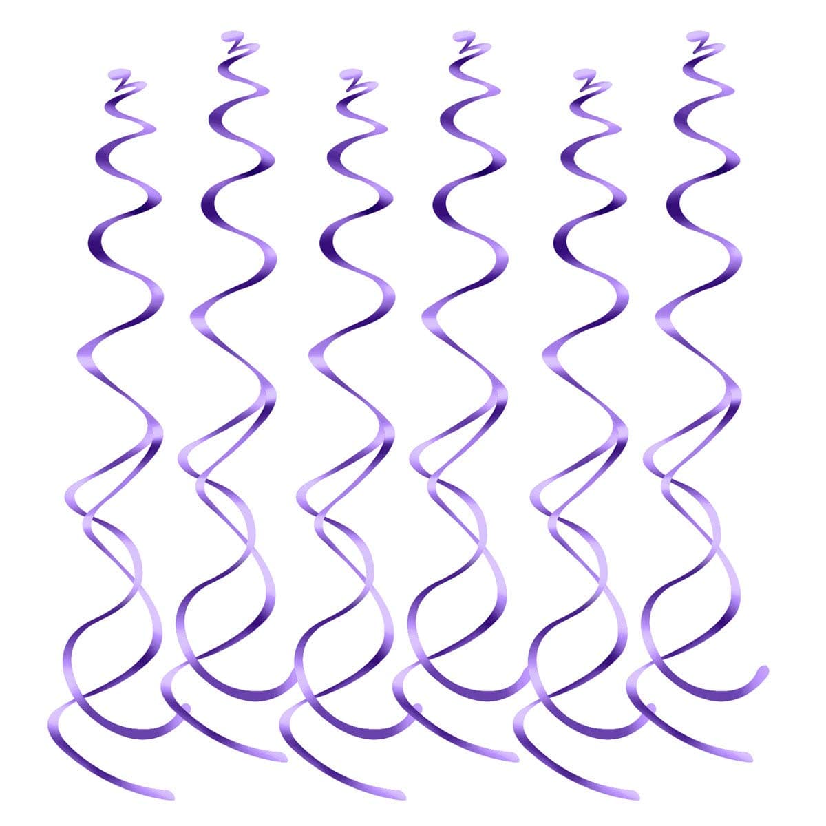 Easy Hang Spiral Ceiling Decorations - 12 Pack with Hooks, 74cm PVC Swirls for Instant Birthday, Wedding & Party Decor, Tool-Free Setup