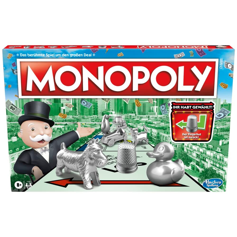 Monopoly Board Game, Family Game for Adults and Children, 2 to 6 Players, Strategy Game for Children, Gift for Families, from 8 Years