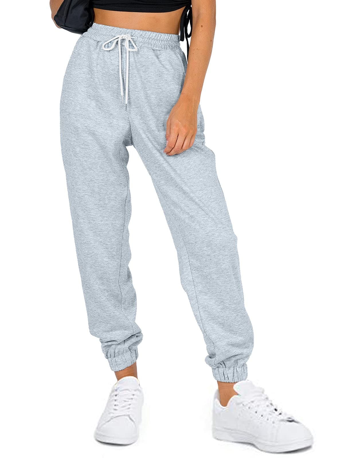 Women's Cinch Bottom Sweatpants Athletic Joggers Lounge Pants with Pockets