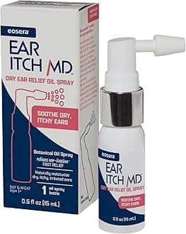 eosera Ear Itch MD - Ear Drops for Itchy Ears | Dry Ear Relief | Soothing Spray | Moisturizing Formula for Ears | Allergies, Eczema, Dermatitis, Psoriasis, Perimenopause, Menopause, Hearing Aids
