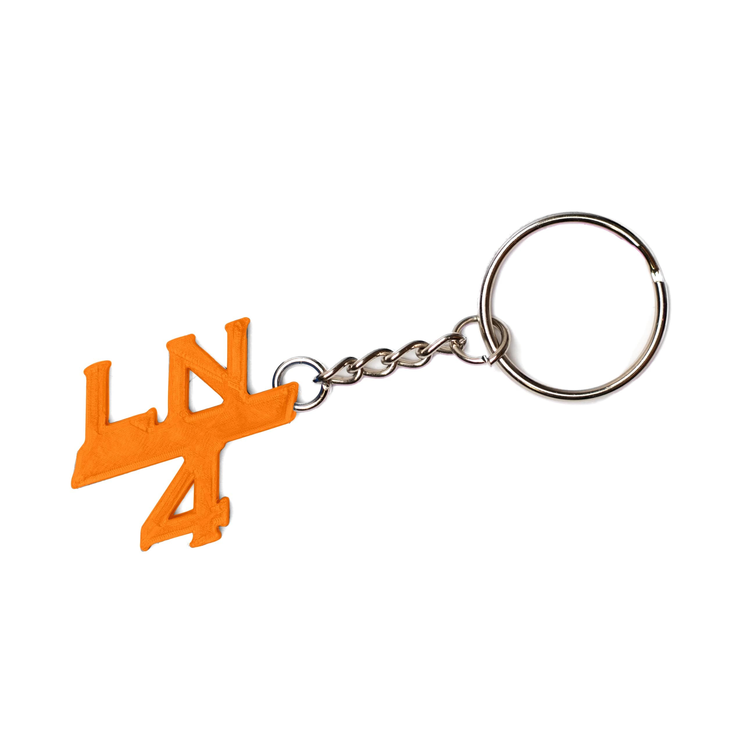 LN 4 Orange keychain | Made From Repurposed Waste Plastic | F1 Formula 1 Gift, Orange, 100mm x 40mm x 4mm