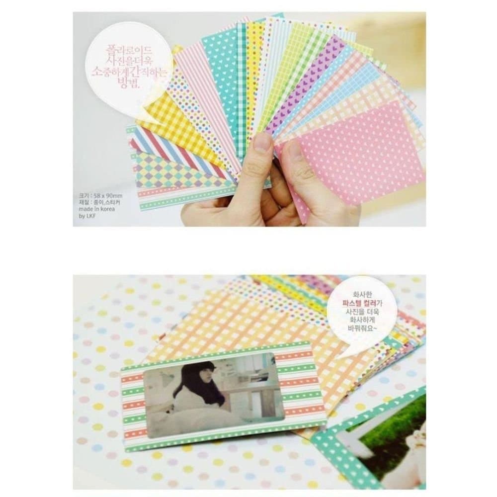 TopOne 20 Pcs Pastel Color Instant Films Sticker for Fujifilm Instax Mini 8 7S 25 50s