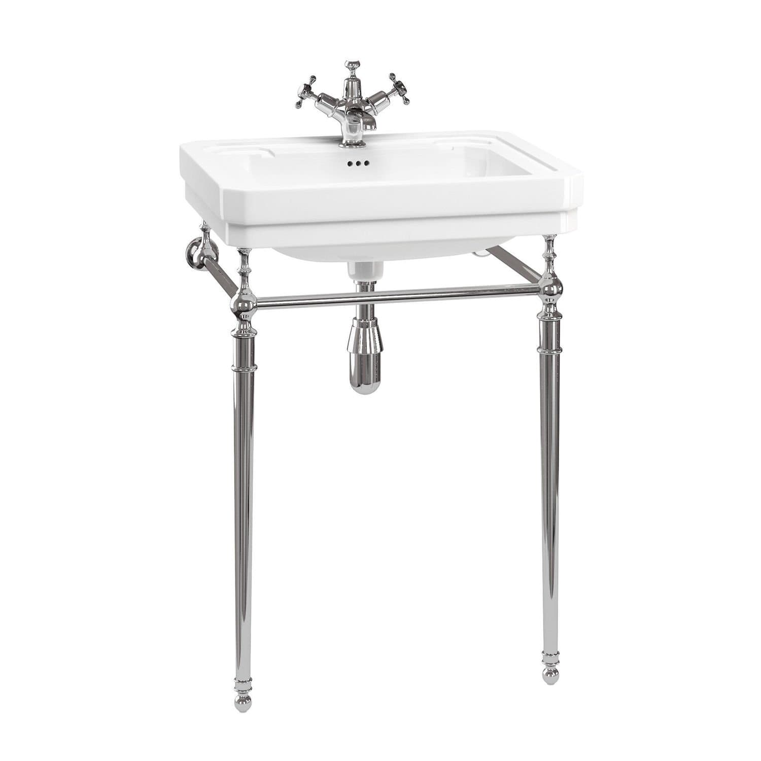 Burlington Contemporary 57.5cm basin and regal basin stand - Two