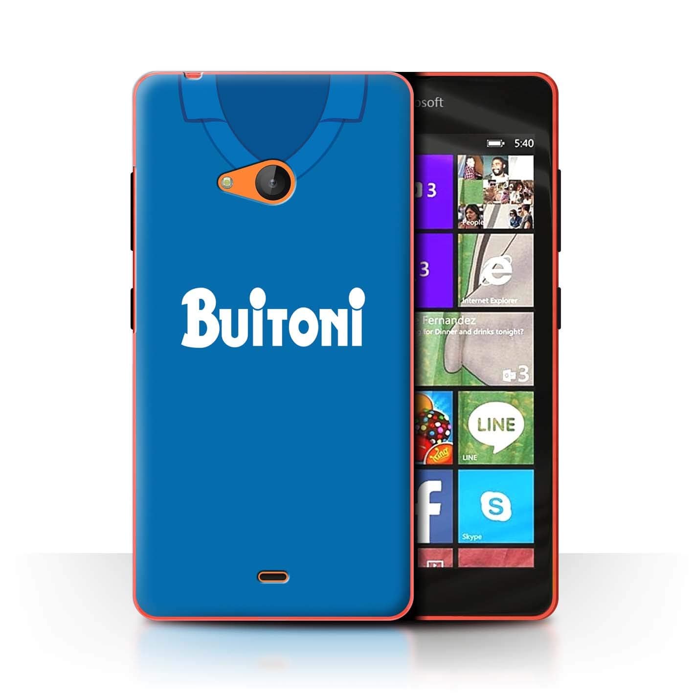 Phone Case/Cover for Microsoft Lumia 540 (Colour) / Napoli Design/Retro Football Shirt/Kit European Collection