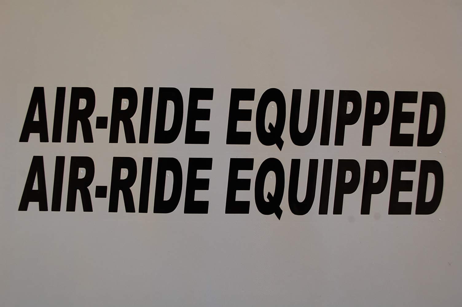 5 Star Graphics (2 Pack) Air Ride Equipped Stickers Vinyl Decals Choose Color & Sizes from 8" to 45" - Truck Tractor Trailer Big Rig Waterproof (X2V595) (36" X 5", Black)