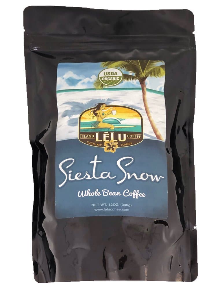 LeLu Organic Siesta Snow Roasted Whole Bean Coffee