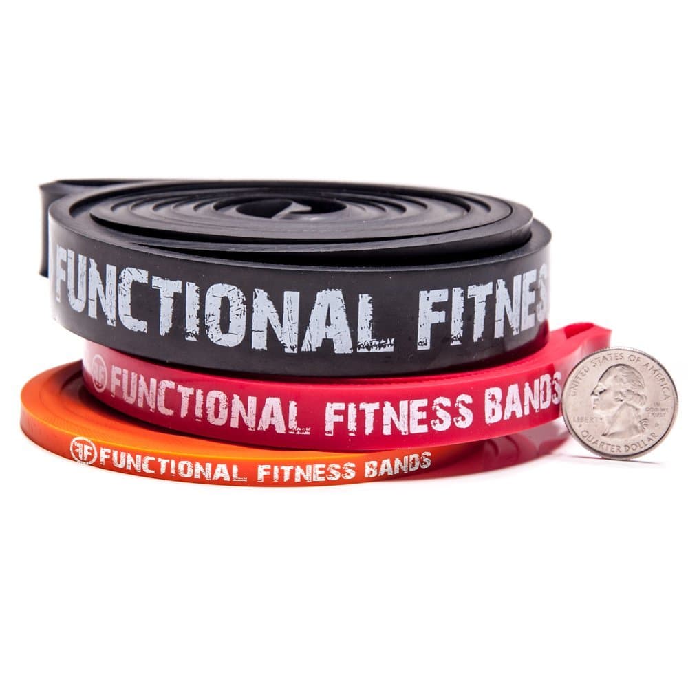 Rubberbanditz Pull Up Assist Bands Set of 3 by Functional Fitness. Heavy Duty Resistance and Assistance Training Bands