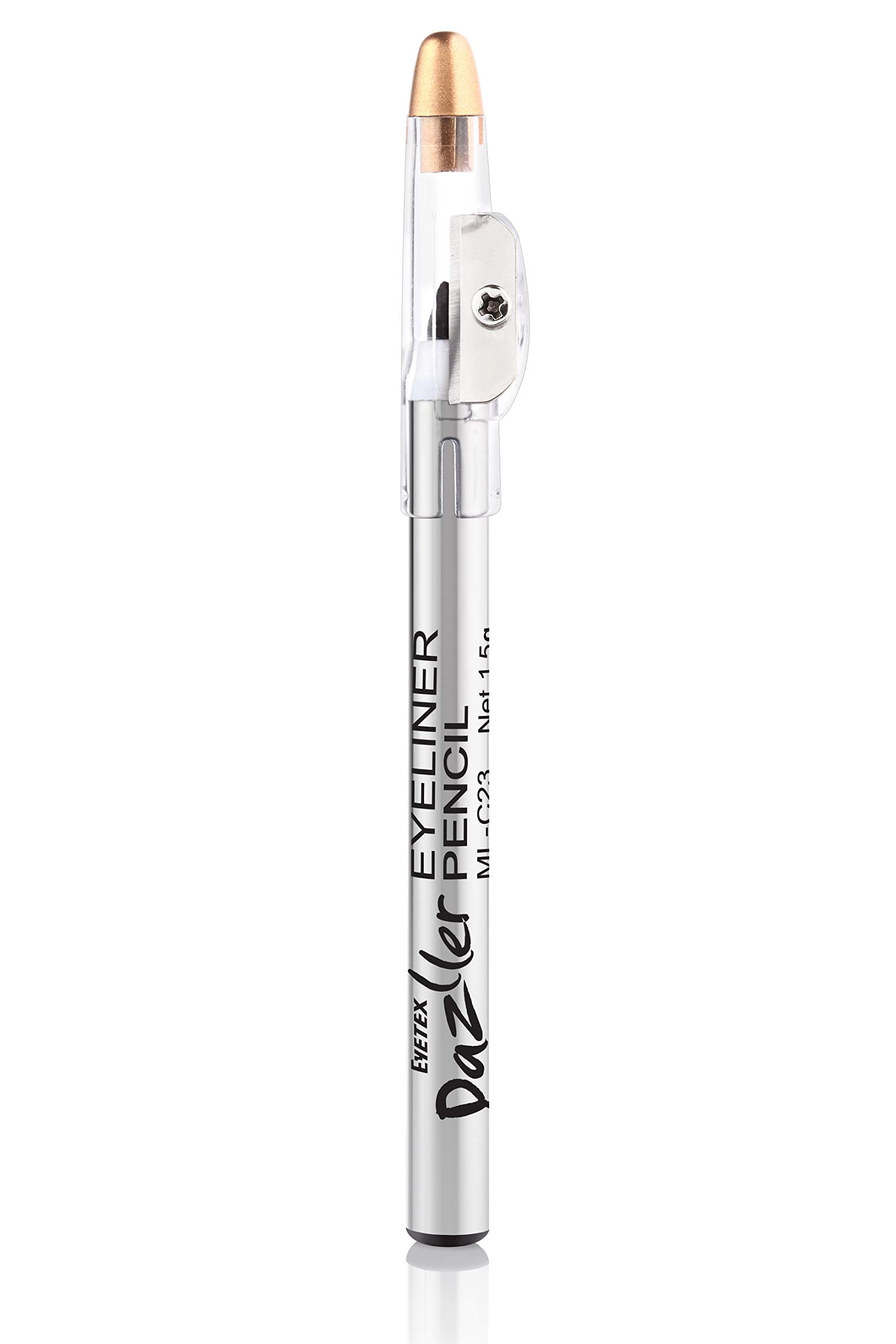 EYETEX DAZLLER Matte Finish Eyeliner Pencil with Built-in Sharpener (Black, 1.5g) Matte Finish