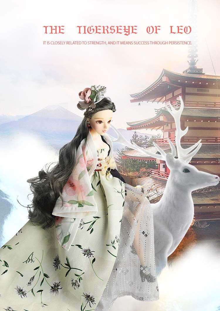 Fortune Days Original Design Dolls, Tarot Series 14 Ball Joints Doll, Best Gift for Girls(The Strength)