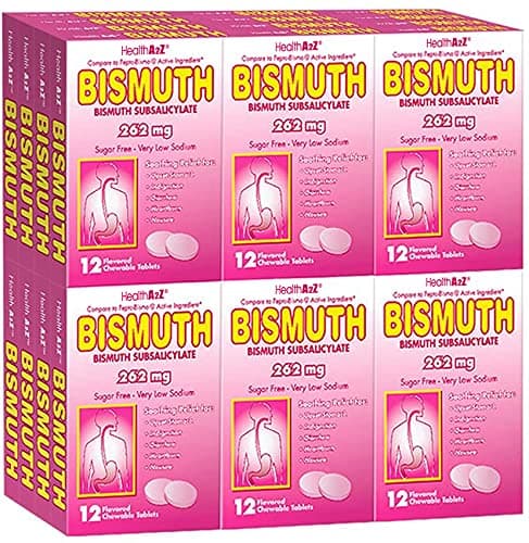 Bismuth | Bismuth Subsalicylate 262mg | Multi-Symptom Relief | (24 Pack (288 Tablets))