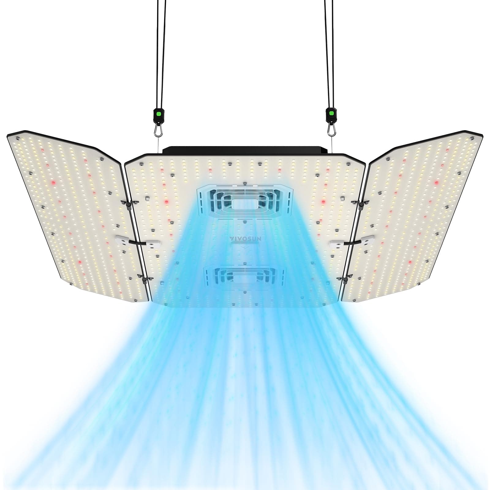 VIVOSUN AeroLight Wing AW400SE, LED Grow Light 400W with Integrated Circulation Fan, App Compatible, Used with Growhub Controller E42A/E25 to Achieve More Functions for 4 x 4/5 x 5 ft Grow Tent