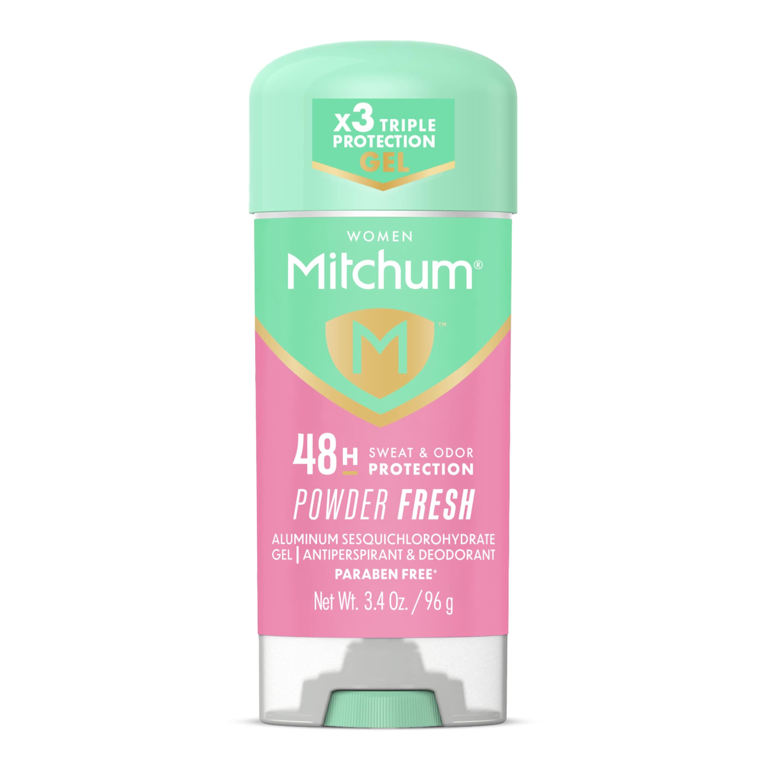 Mitchum Women Gel Antiperspirant Deodorant, Powder Fresh, 3.4oz.