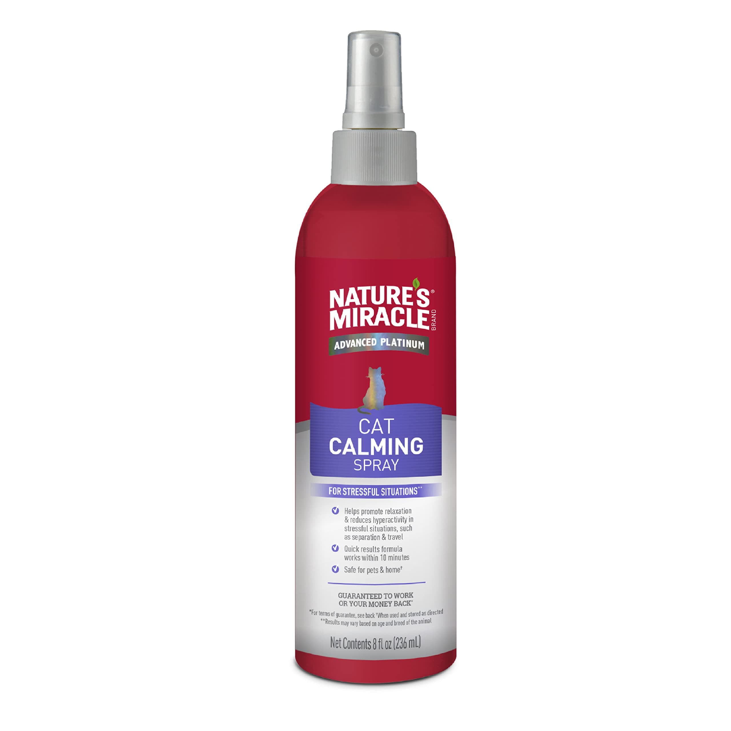 JFC Advanced Platinum Cat Calming Spray, Stress-Reducing Formula, Soothing Scents to Reduce Anxiety During Separation, Travel, Long-Lasting, Quick Results, Spray - 236ml