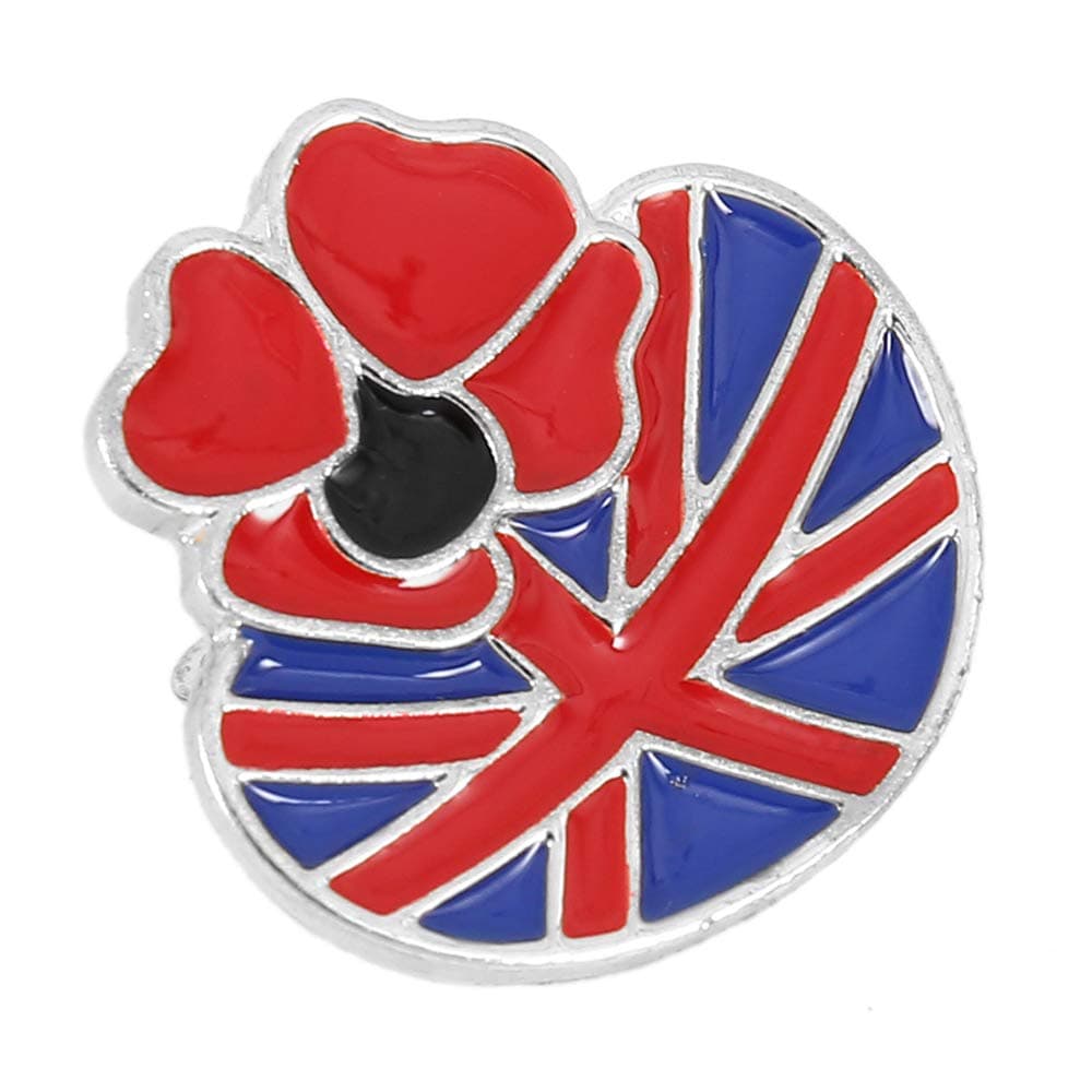 bottlewise Poppy Pin Badges 2019 Crystal Poppy Brooches Red Flowers Petal Broach Banquet Symbolic Remembrance Day Gift 43mm X 66mm