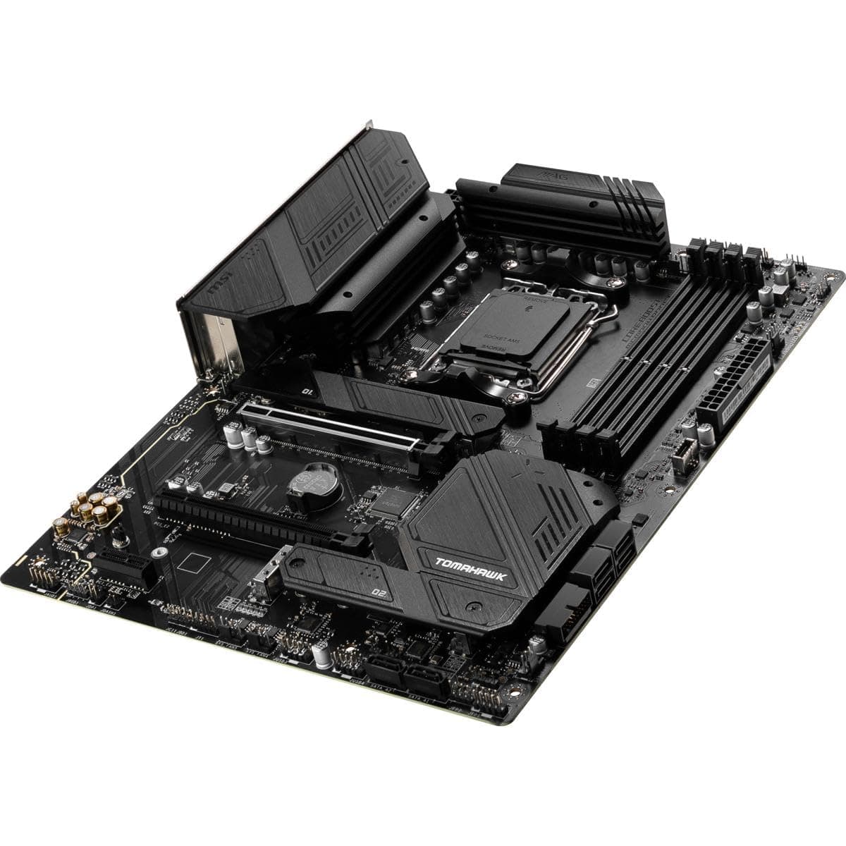 MSI MAG B650 Tomahawk WiFi Gaming Motherboard (AMD AM5, ATX, DDR5, PCIe 4.0, M.2, SATA 6Gb/s, USB 3.2 Gen 2, HDMI/DP, Wi-Fi 6E, AMD Ryzen 7000 Series Desktop Processors)