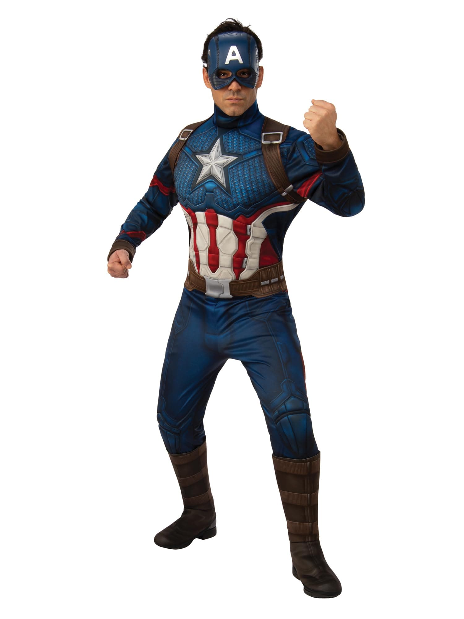 Rubie's Official Avengers Endgame Captain America, Deluxe Adult Mens Costume Halloween
