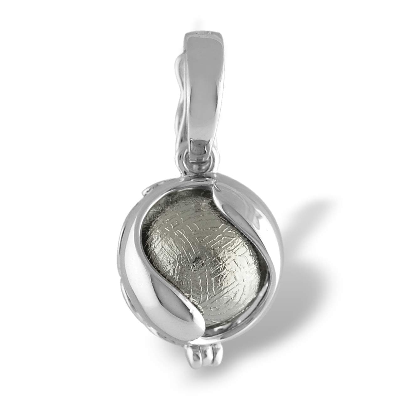Starborn Sterling Silver Muonionalusta Meteorite Sphere Pendant
