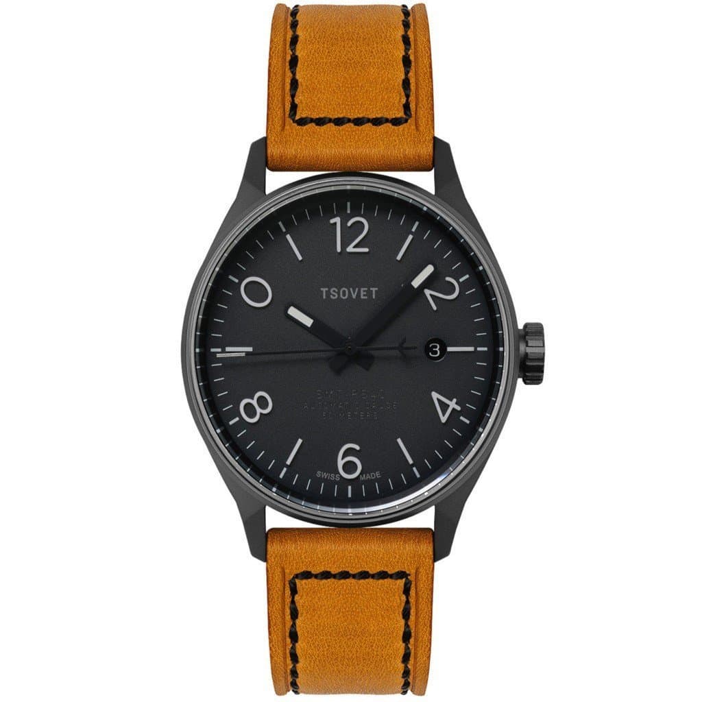 SMT-RS40 Gunmetal & Black Automatic Watch | Camel