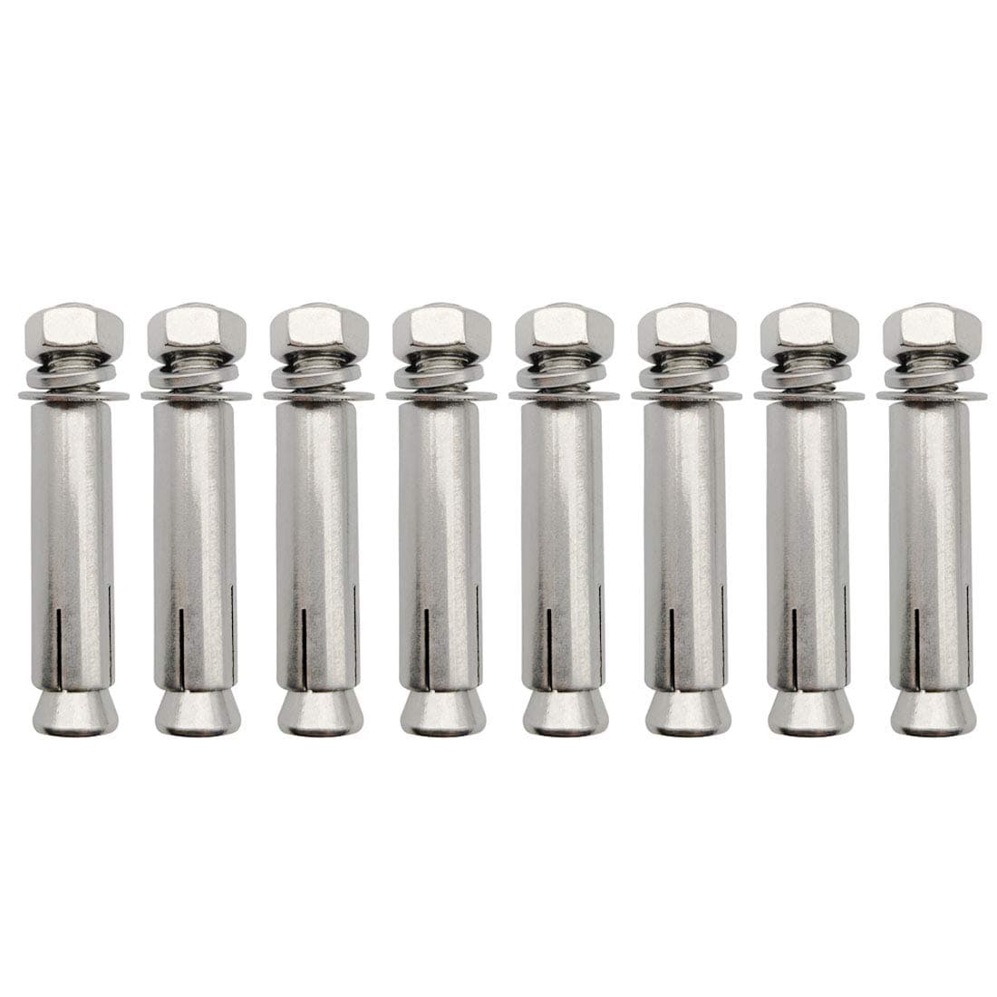 Expansion Bolts, 304 Stainless Steel External Hex Nut Expansion Screw Bolts Sleeve Anchor M8x60mm 8Pcs