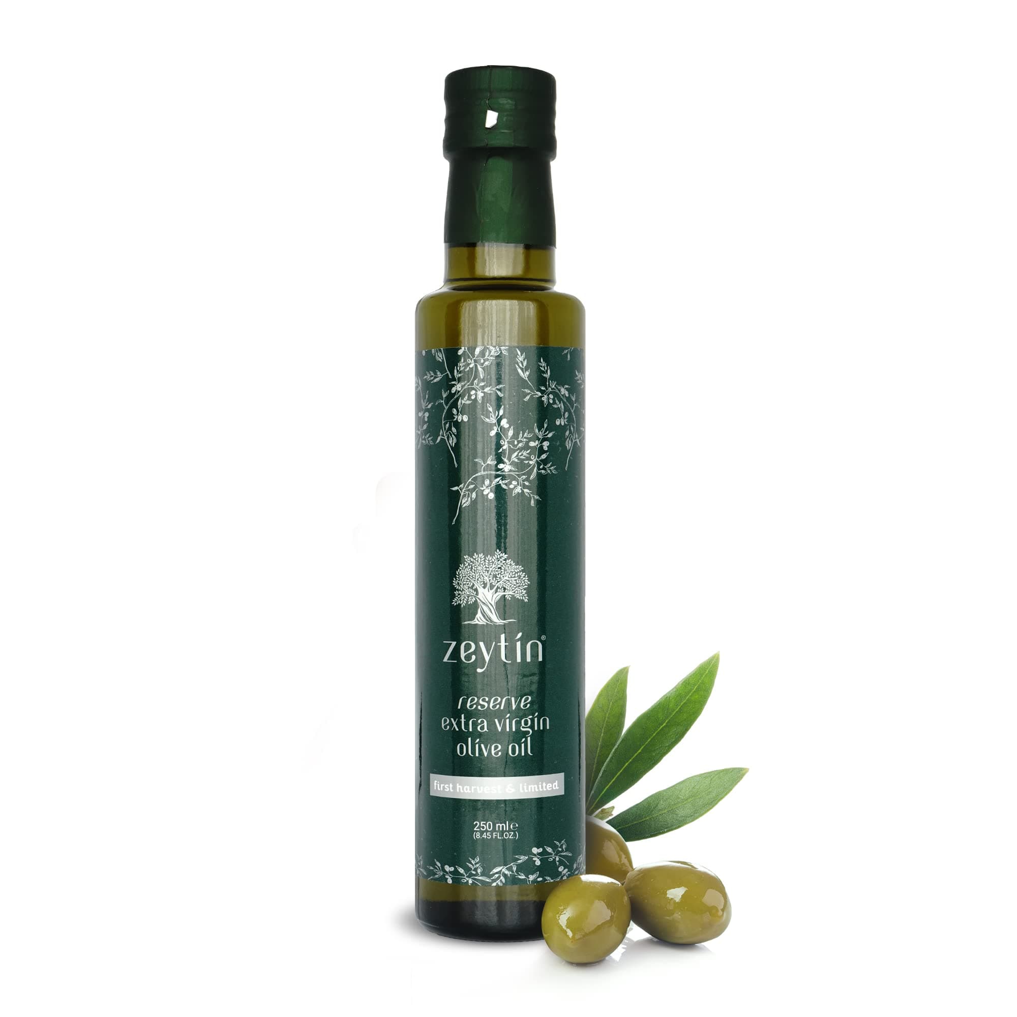 Zeytin Reserve Extra Virgin Olive Oil - 2020/21 New Harvest I Fruity Taste I High Polyphenols I Awarded in New York, London and Japan I Cold Pressed I Single-Sourced (2020 Harvest, 250 ml (8.45 oz))